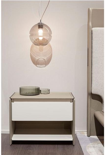 Turri Прямоугольная прикроватная тумбочка из кожи с ящиками Zero sun-id-1515367 - Вид №1