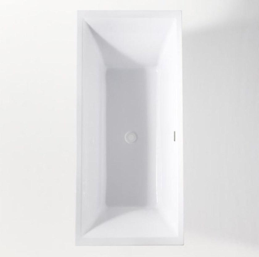 Blu Bathworks® Прямоугольная акриловая ванна Box Bt8007 - Вид №1