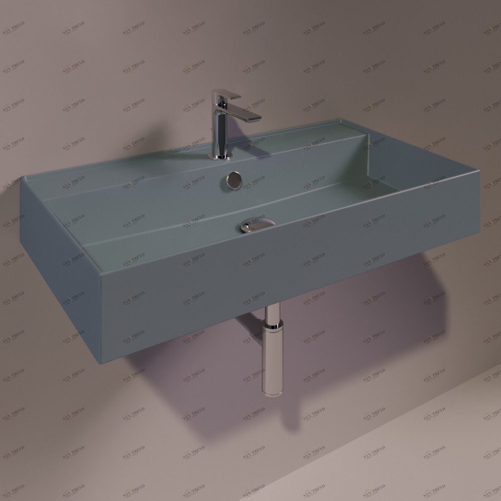 AG81CEMENTOMATT Подвесная раковина настенная прямоугольная Simas Agile серая