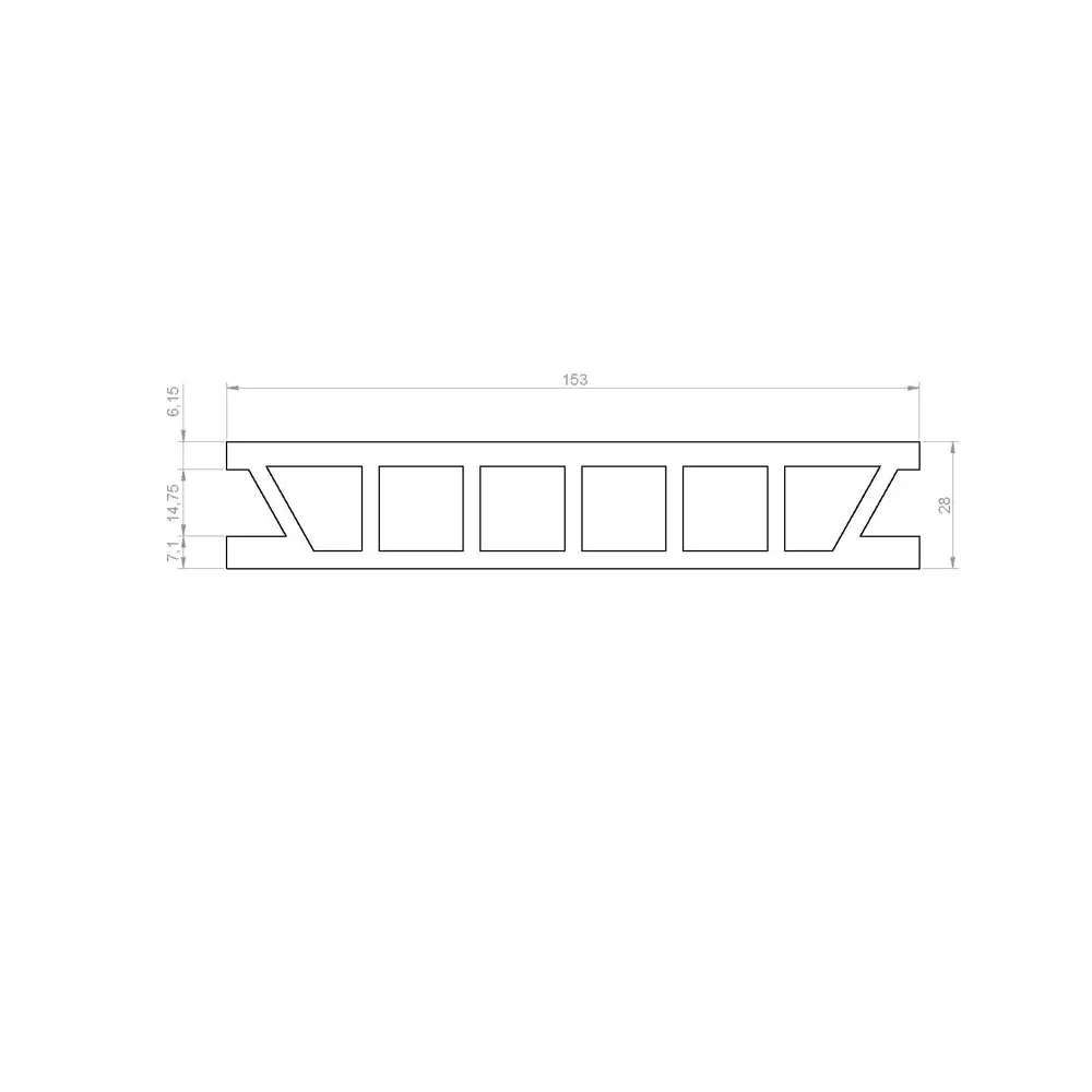 Террасная доска ДПК Holzhof Classic цвет Коричневый 4000x153x28 мм 0.612 м² STLM-2032171 - Вид №3