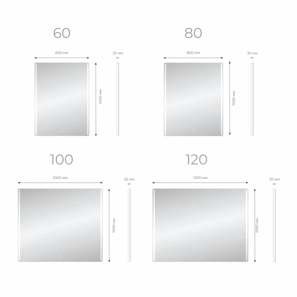Зеркало Maya Comfort с подсветкой 60x100 см 83685366 STLM-2049937 VIGO - Вид №5