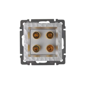 Акустическая розетка встраиваемая Werkel Hammer без заземления цвет серебряный