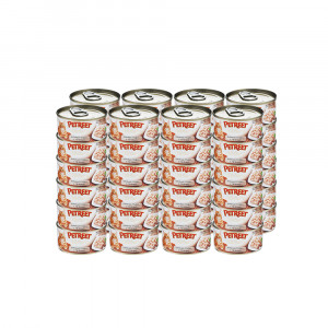 ПР0019085*48 Корм для кошек куриная грудка с печенью конс. 70г (упаковка - 48 шт) PETREET