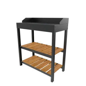 Стол Master Expert 76x88x38 см сталь/дерево черный 84043570 STLM-2005686