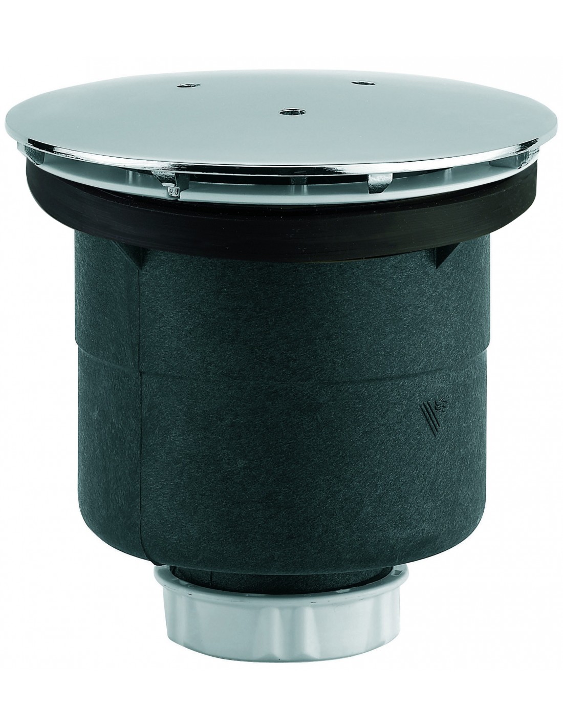 554000 000 00  Душевой трап Д. 90 мм, металлическая крышка Д. 120 мм, уплотнение autofix, выход вертикальный, NC, хромированный Valentin Хром 