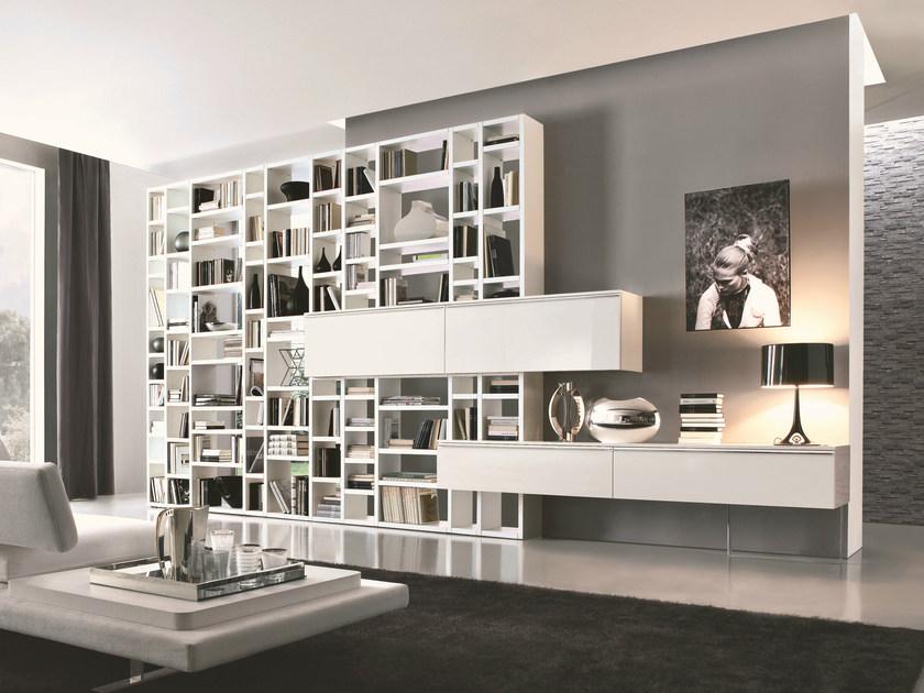 MisuraEmme Модульный книжный шкаф с ящиками и подвесным модулем Misuraemme sun-id-1346323 - Вид №1