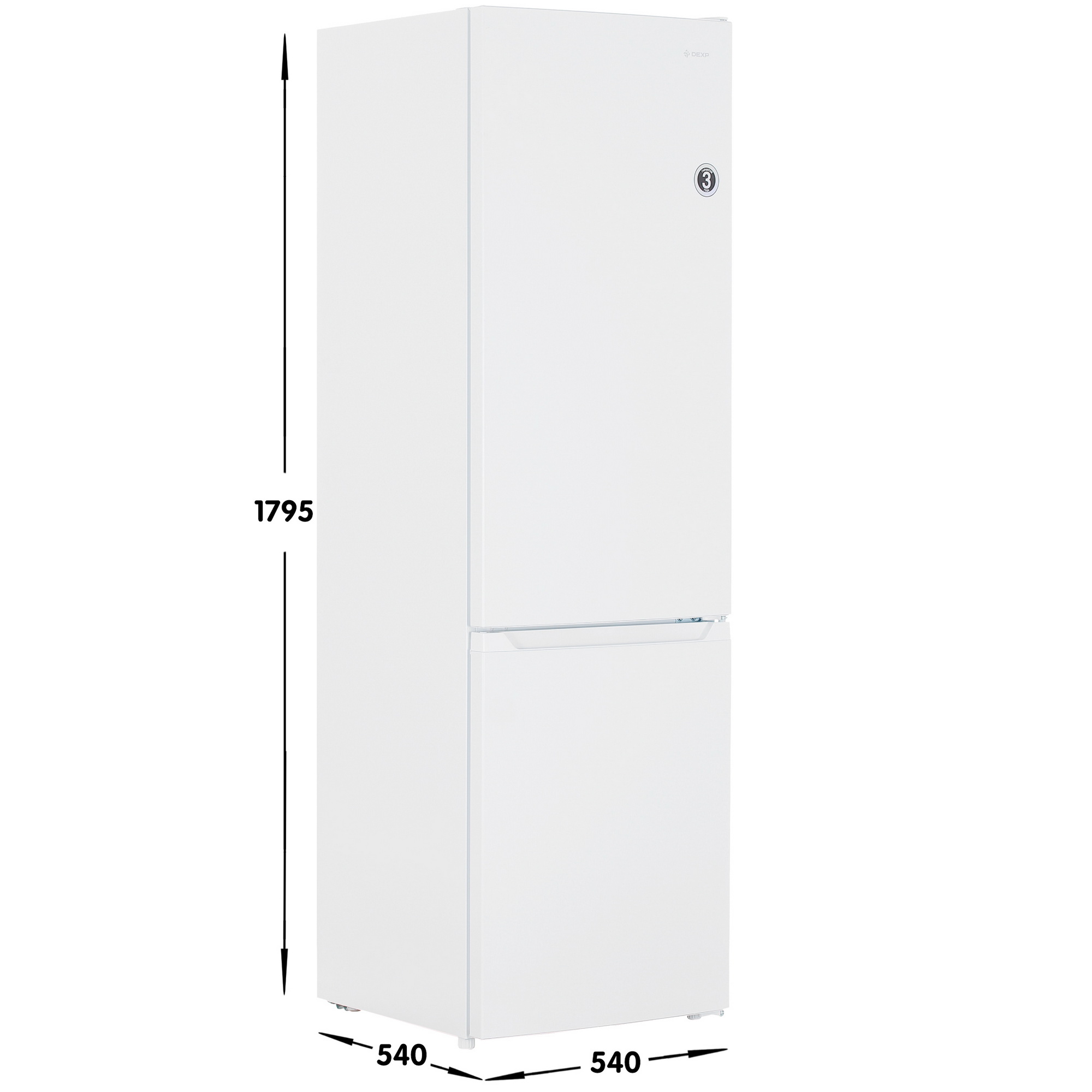 5095239 Холодильник с морозильником   DEXP B2-26AHA белый STDN-0033067 - Вид №6