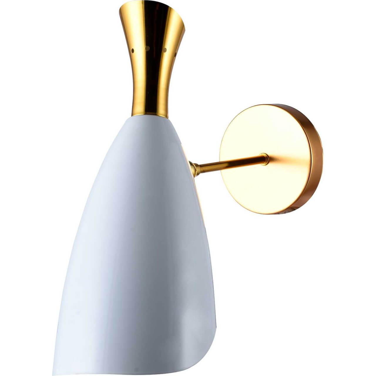 Бра с металлическим плафоном белое Ricon 2059/01/01W STILFORT RICON 00-3930763 Белый;золото  - Вид №1