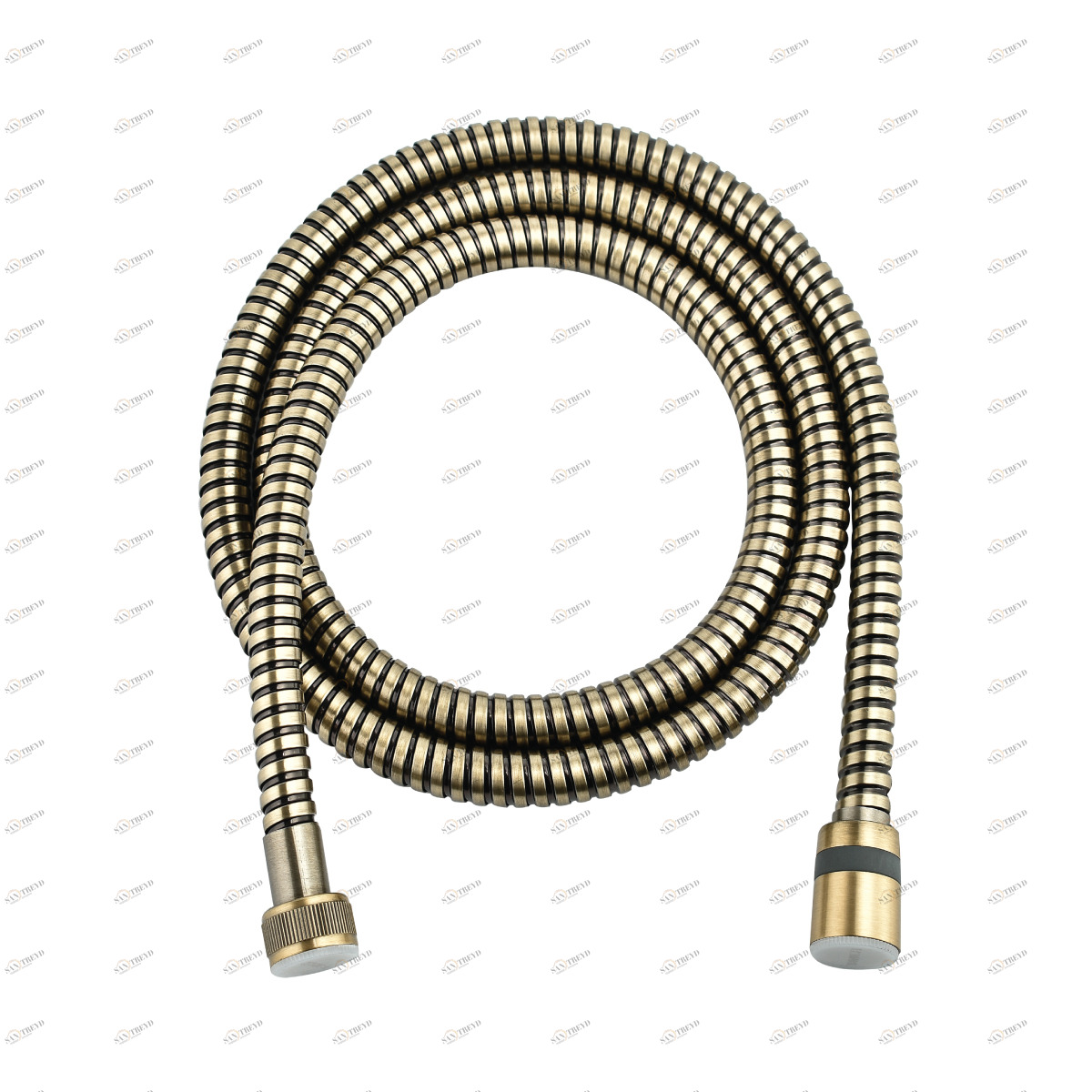 LE8037B-Bronze Душевой шланг двухзагибный 1,5 м, TURN-FREE, латунь, покрытие бронза, блистер LEMARK 