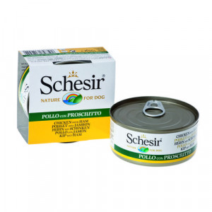 Т0040989 Корм для собак Цыпленок, ветчина конс. 150г SCHESIR