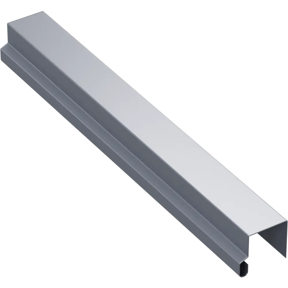 П-планка для профнастила 2 м 0.4 мм RAL 7024 темно-серый ВЕГА STLM-2198869