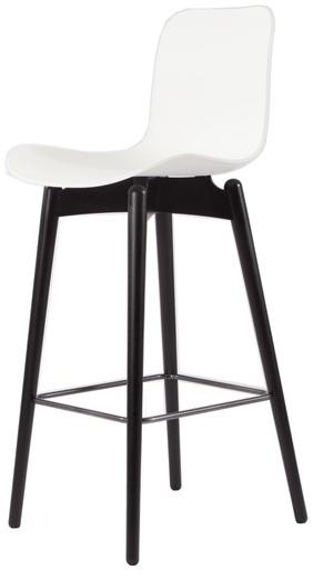 NORR11 Барный стул с пластиковым корпусом и буковыми ножками Langue sun-id-1383655 - Вид №4