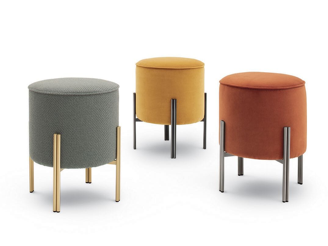 Круглый пуф из ткани Bontempi Casa Smurfoso ARCH-00067251 - Вид №2