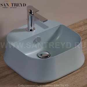 SH07TELAMATT Накладная раковина на столешницу  квадратная Simas Sharp