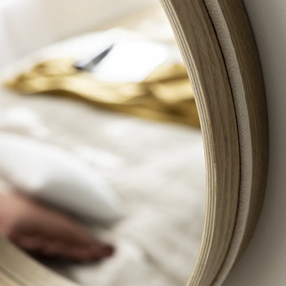 Зеркало INSPIRE Nordik Cord Oak с круглой рамкой 57.5 см 86484790 STLM-1468409 - Вид №3