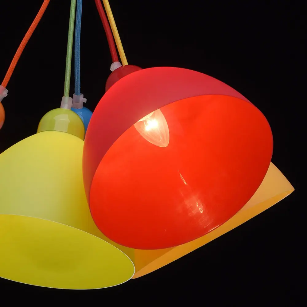 Люстра подвесная Улыбка 5xE27x60 Вт, металл/пластик, цвет хром/мультиколор MW-Light STLM-2207325 - Вид №7