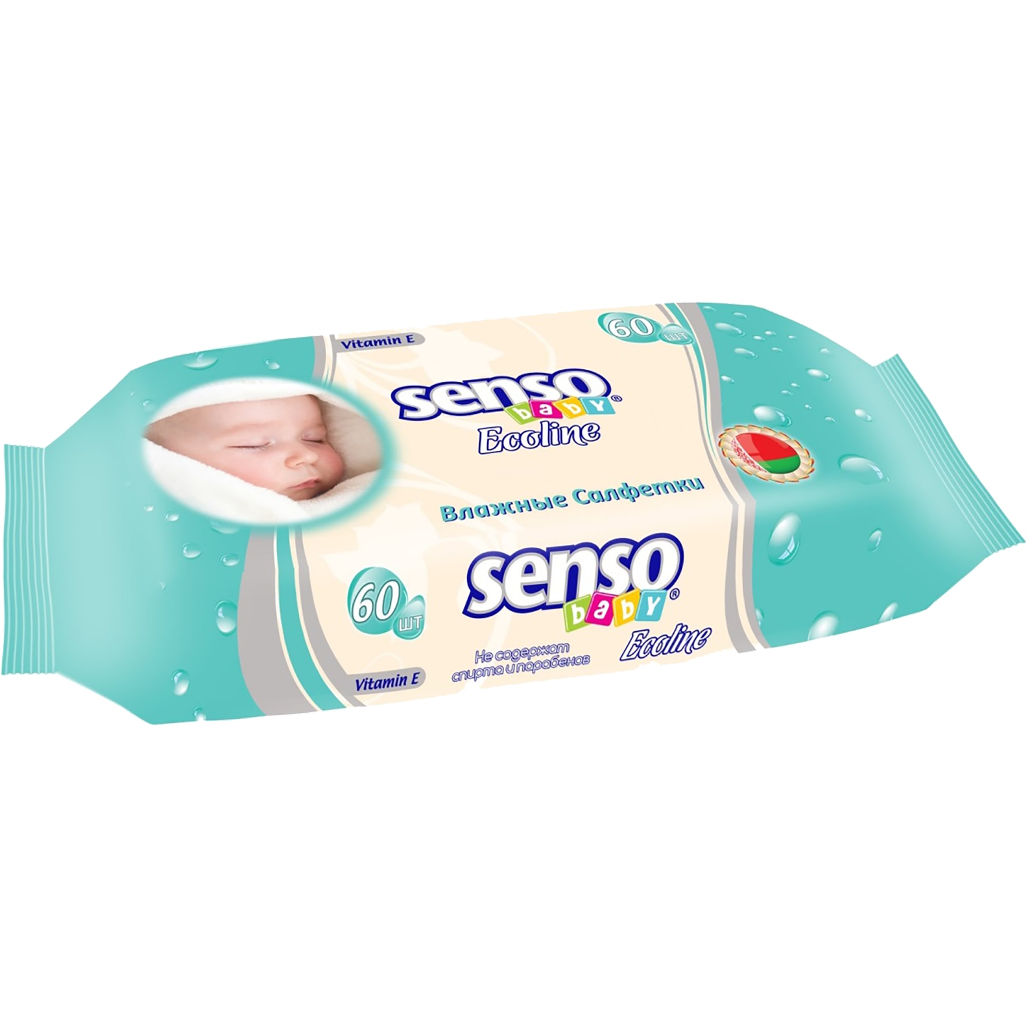 82628977 Салфетки влажные для детей «Senso baby Ecoline» 60 шт Santreyd 