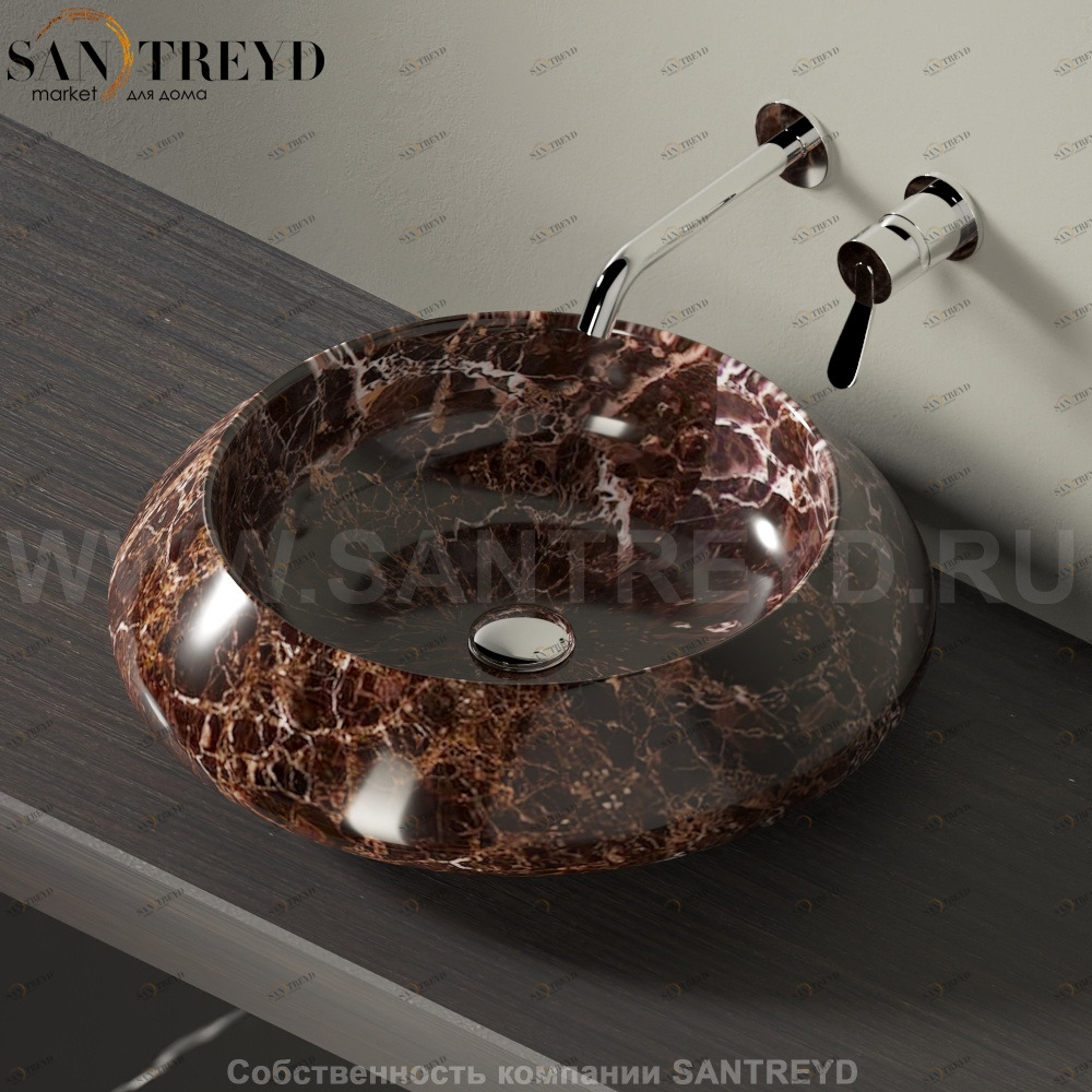 ACER1083ED Накладная раковина на столешницу  круглая Agape 