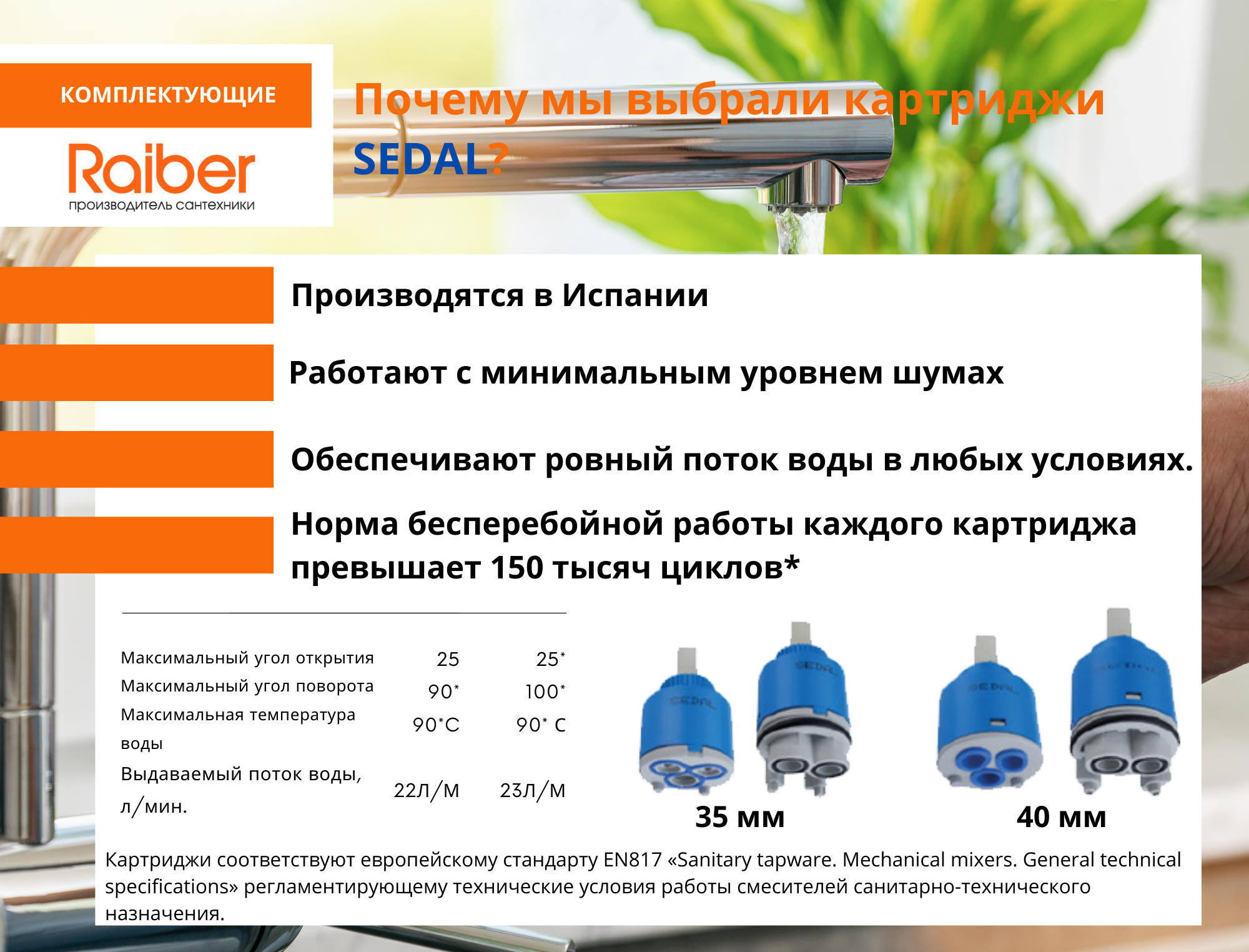 R9004 Смеситель для ванны однорычажный Raiber Zenta - Вид №4