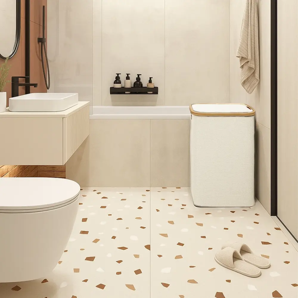 Корзина для белья Сахалин 100 л цвет кремовый Santreyd STLM-2044499 - Вид №5