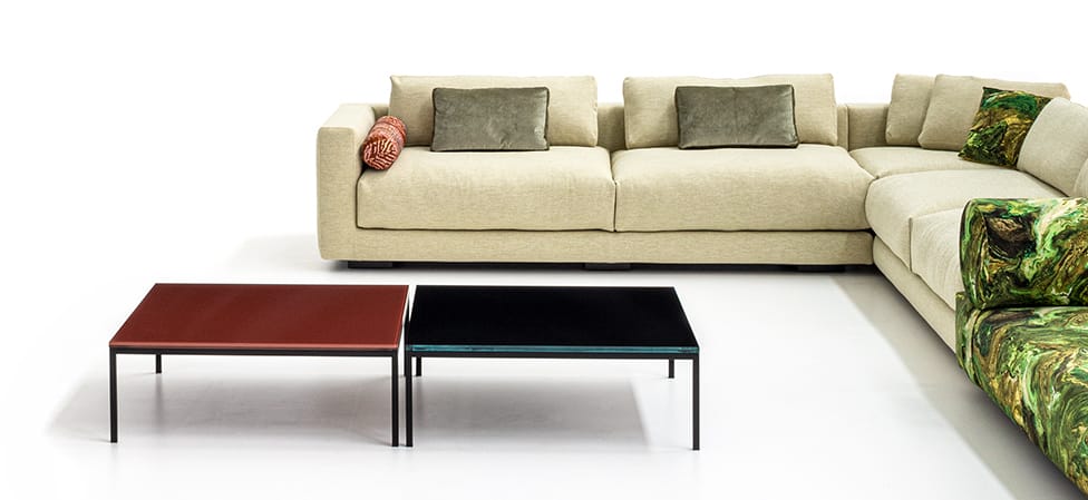 Квадратный стальной и стеклянный журнальный столик для гостиной MOROSO Salon Nana ARCH-00134514 - Вид №2