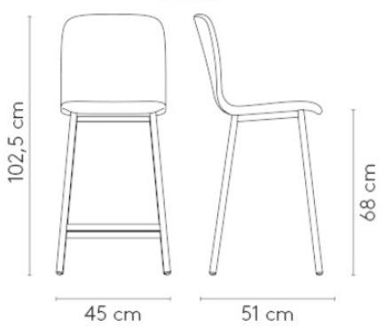 MOBLIBERICA Высокий табурет с подставкой для ног Pepper sun-id-1396283 - Вид №3