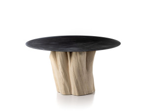 Круглый железный обеденный стол