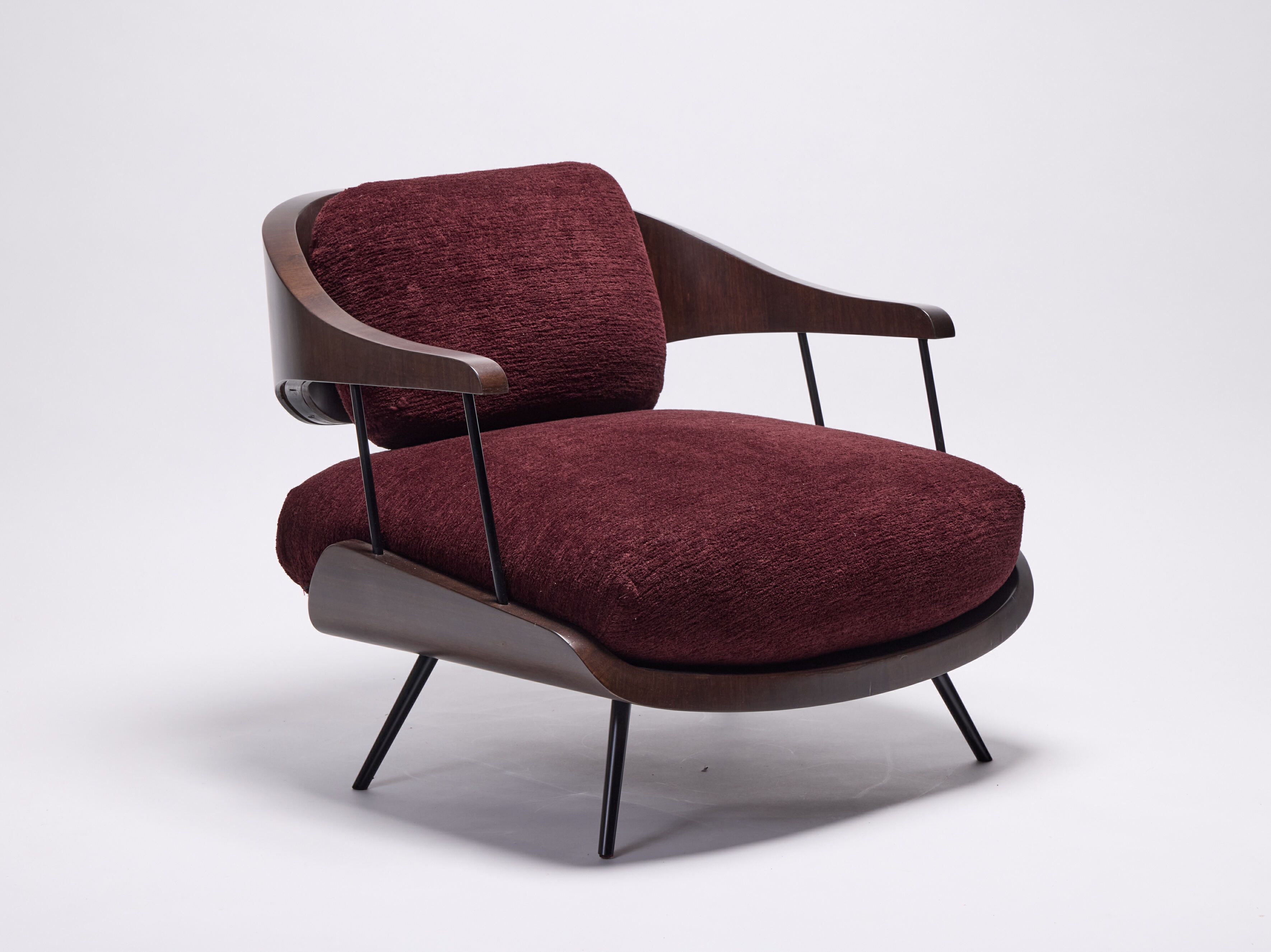 Бархатное кресло с подлокотниками REDA AMALOU DESIGN ARCH-00106803