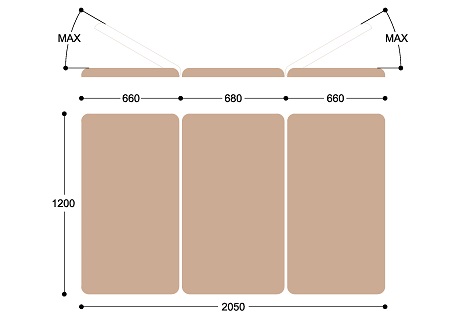 Широкий массажный стол Титулус 3 секции – Стол Войта-Бобата Santreyd MED-217 - Вид №4