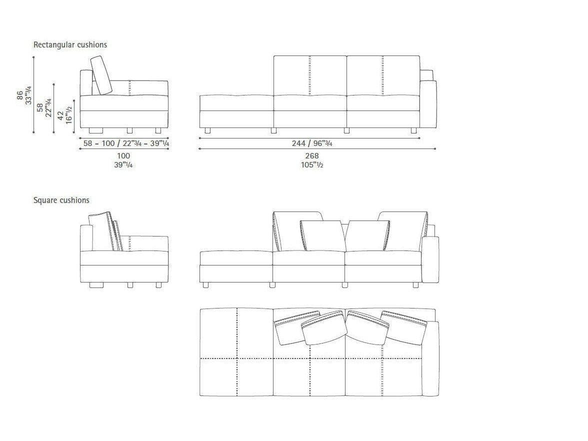 Кожаный модульный угловой диван Poltrona Frau коллекция - диваны и кресла ARCH-00060847 - Вид №16
