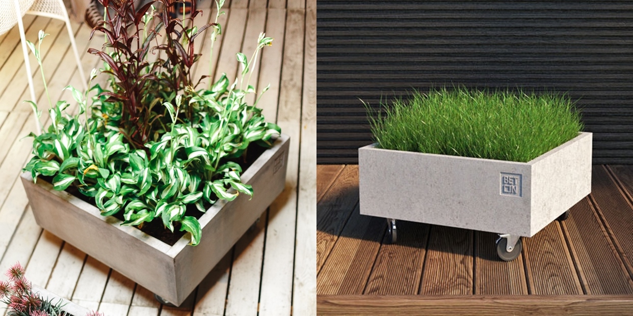 BetOn Горшок цветочный на колесах 600*600 ГОРШКИ ИЗ ФИБРОБЕТОНА CP104ВF - Вид №1