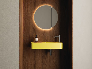 Керамическая подвесная прямоугольная одиночная раковина