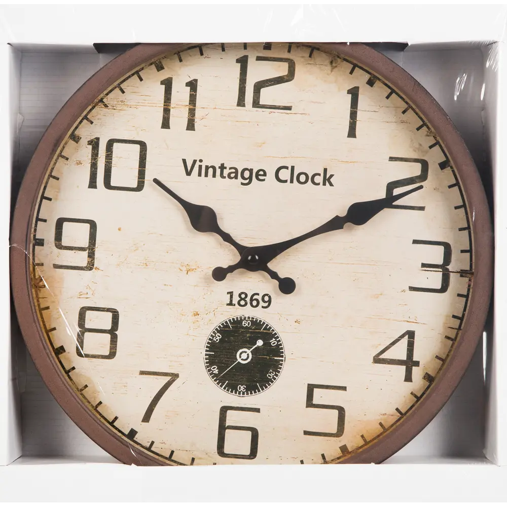 Часы настенные «Vintage Clock», цвет коричневый, 30 см Atmosphera Retro STLM-2094139 - Вид №3