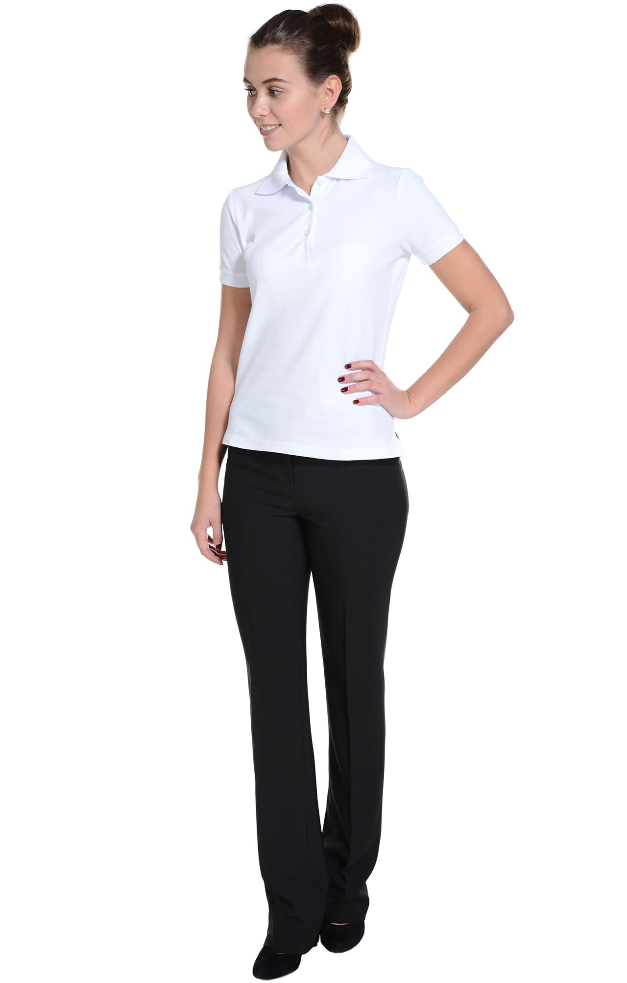 62162 Тенниска-поло женская белая LUXE  Одежда для салонов красоты  размер XXL  - Вид №9