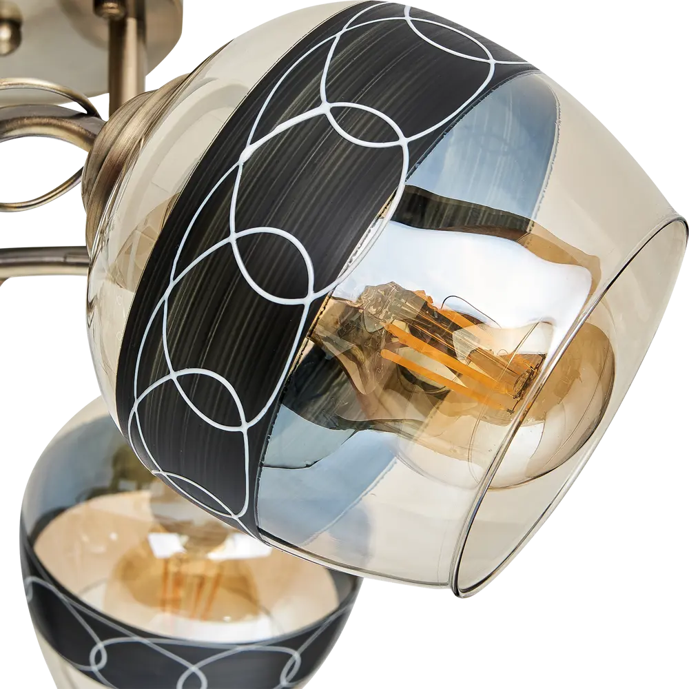 Люстра потолочная Ritter NAPOLI 52416 8 3 лампы Е27 цвет античная латунь STLM-2030014 - Вид №5