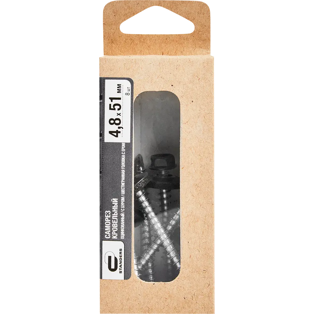 Кровельные саморезы Standers с пресс-шайбой для металлочерепицы и профнастила 89213016 STLM-1003610 - Вид №3