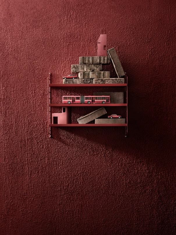 Стальная подвесная модульная полка String Furniture String® Pocket ARCH-00003724