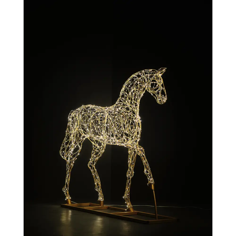 Электрическая светящиеся фигура Конь королевский 400 LED 160x180x40 см теплый белый свет 86164080 STLM-2169566 LUMINE AJUR  - Вид №2