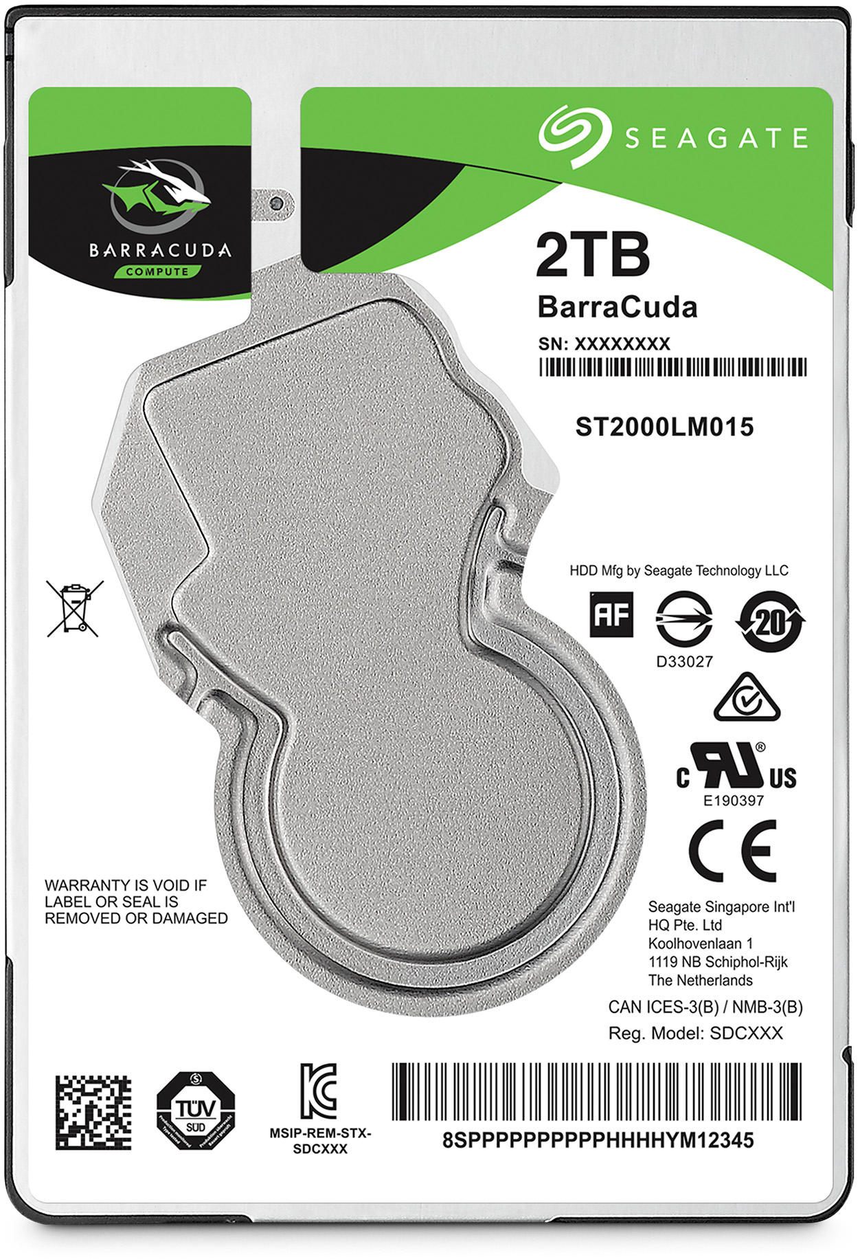 ST2000LM015 Hdd sata 2tb 2.5" 7mm 5400 128mb Seagate Santreyd  - Вид №1