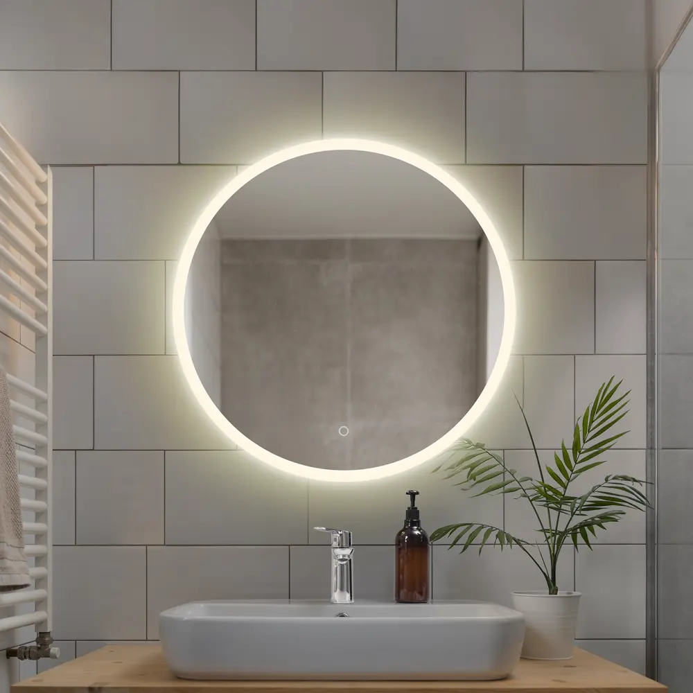 Зеркало в ванную комнату Грейс Лайт 60 см круглое с подсветкой Santreyd STLM-2073163