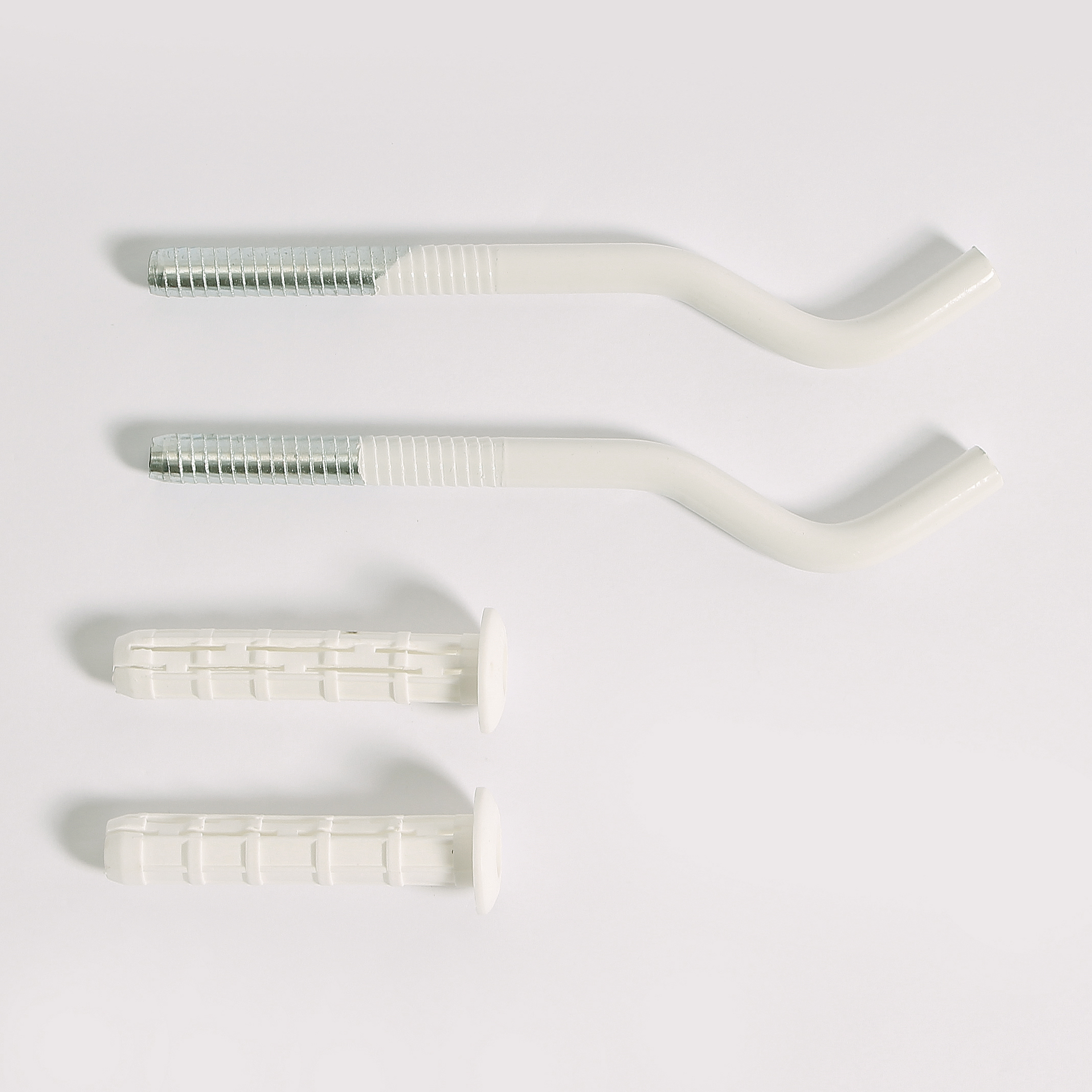 Комплект (2 шт) круглых штыревых пластифицированных кронштейнов TORIDO 9х170мм с дюбелями TABD09170P