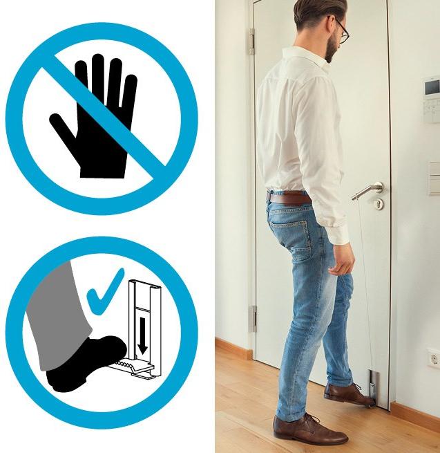 ASSA ABLOY Opening Solutions Педальный механизм открывания двери из нержавеющей стали  Sn-1011  - Вид №1