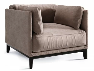 Кресло с мягкими подлокотниками и подушками коричневое Case THE IDEA ДИЗАЙНЕРСКИЕ 00-3952355 Коричневый