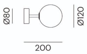 Il Fanale Настенный светильник из латуни с фиксированным кронштейном Molecola 275.03.ont - Вид №3