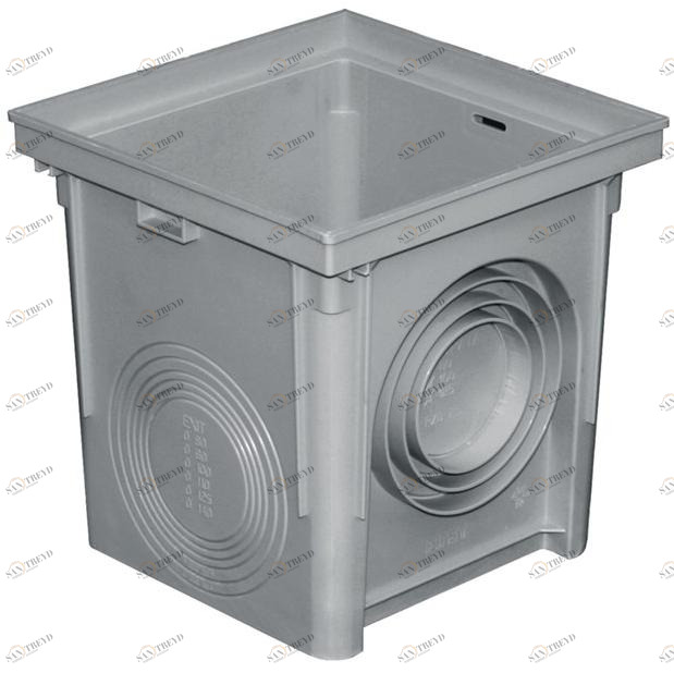 First Corporation Серый монолитный колодец из полипропилена First plast Pzd25