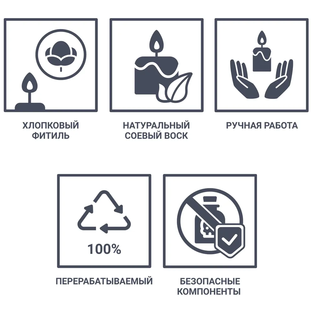Свеча ароматизированная в стеклянной банке Хлопок и лилия цветочный аромат коричневая 6,7 см 82745782 STLM-2144258 Bago home  - Вид №1