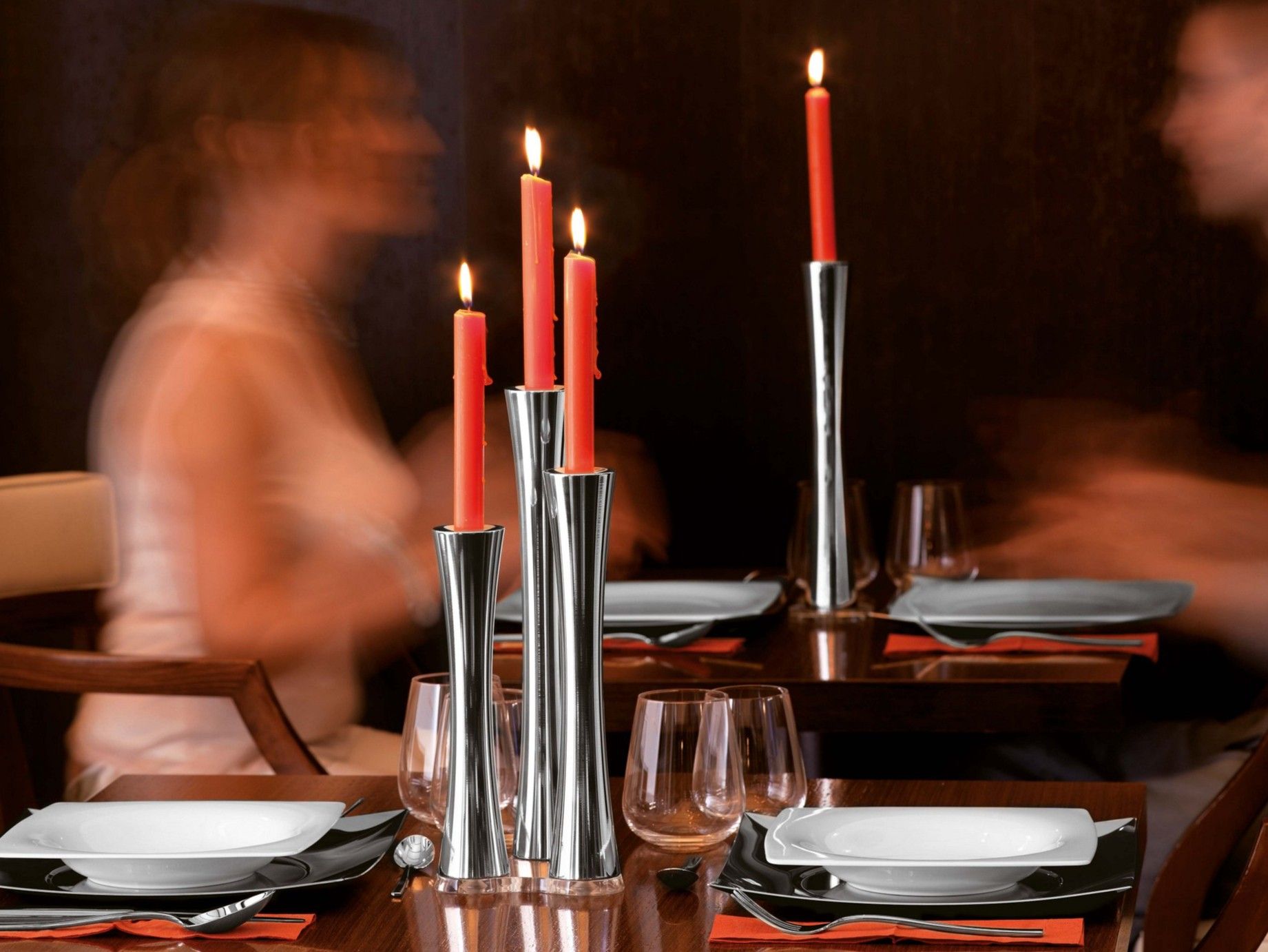 Подсвечник из нержавеющей стали Sambonet бамбук ARCH-00004000 - Вид №1