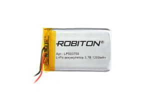 15949042 Аккумулятор LP503759 3.7В 1200mAh PK1 14064 Robiton