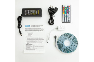 16016519 Комплект светодиодной ленты , 5050-60led-12V-14.4W, 840LM/m-IP20, RGB 5m N01003 URM