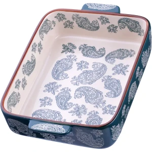 91803546 Форма для запекания Loraine 18.50x28.50 см керамика 1 шт цвет бирюзовый STLM-1421511